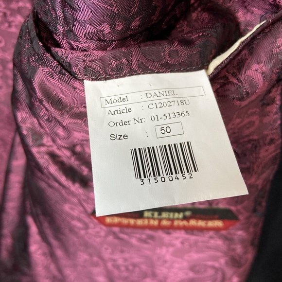 Klein Epstein & Parker Vitale Barberis Canonico Super 110s Black Blazer Sz 42 - Picture 6 of 8